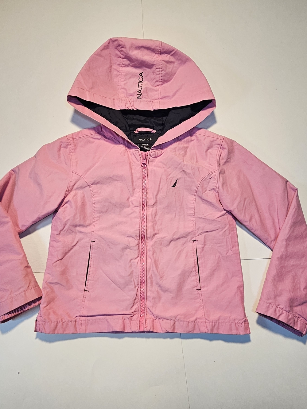 Nautica Kids' Pink Hooded Windbreaker Jacket